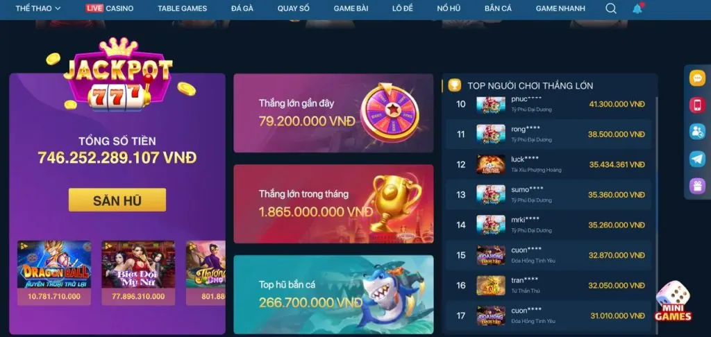 Các loại trò chơi áp dụng Winbet88 Code